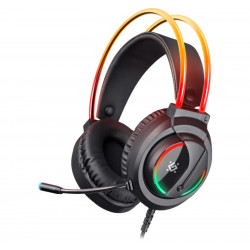 Austiņas Defender Flame RGB Black