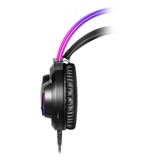 Austiņas Defender Flame RGB Black