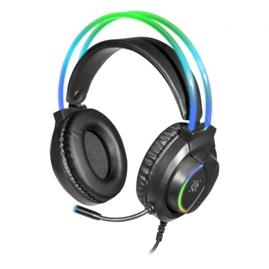 Austiņas Defender Flame RGB Black