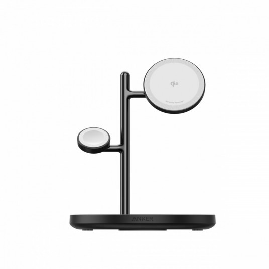 MagGo 3-in-1 statīvs 15W Qi2 melns