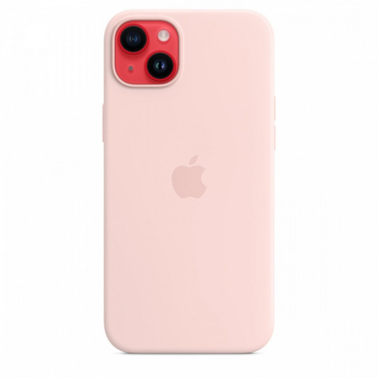 Silicone case with MagSafe for iPhone 14 Plus - chalk pink