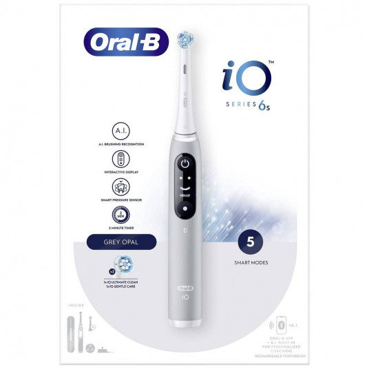 Oral-B iO Series 6s elektriskā zobu birste, pelēka