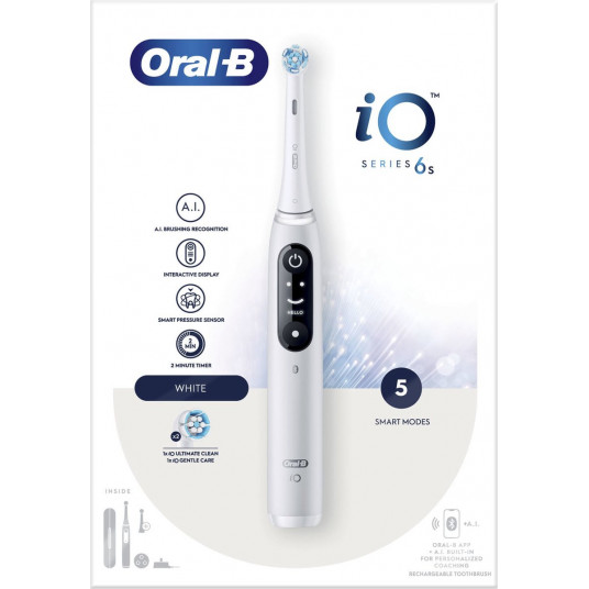 Oral-B iO Series 6s elektriskā zobu birste, balta