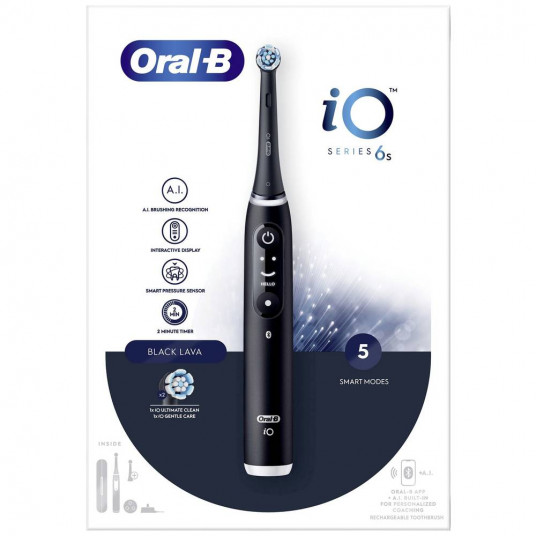 Oral-B iO Series 6s elektriskā zobu birste, melna