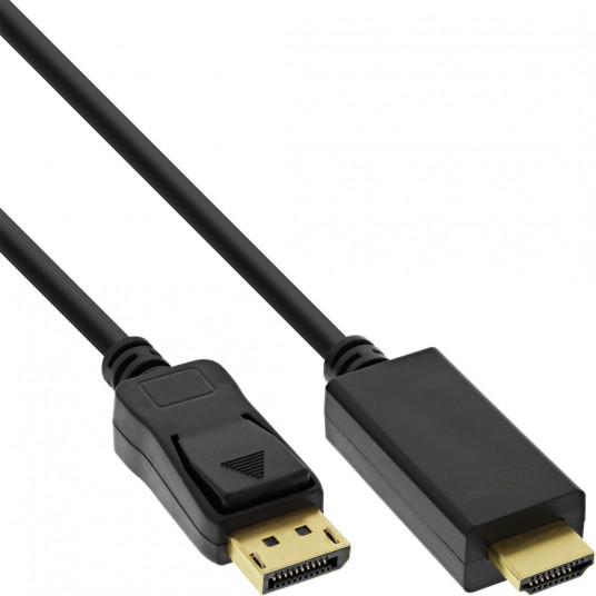 InLine DisplayPort to HDMI Converter Cable, 4K/60Hz, black - 3m
