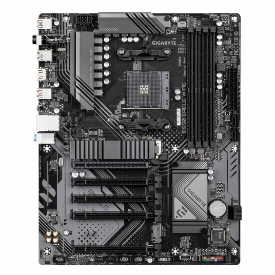 Gigabyte B550 EAGLE WIFI6 | Processor family AMD | Processor socket AM4 | DDR4 | Supported hard disk drive interfaces SATA, M.2 | Number of SATA connectors 4
