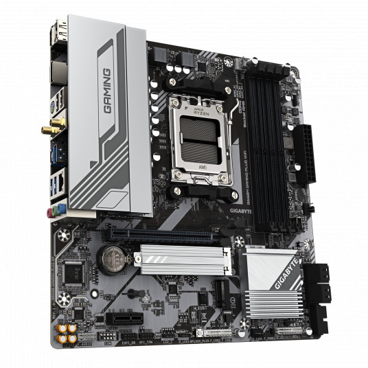 Gigabyte B650M GAMING PLUS WF | Processor family AMD | Processor socket AM5 | DDR5 | Supported hard disk drive interfaces M.2, SATA | Number of SATA connectors 4