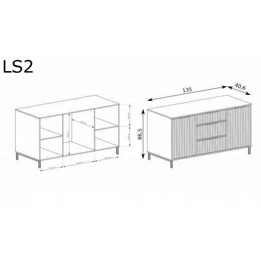 Komoda LINKaSTYLE LS2 cashmere