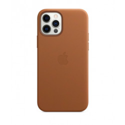 Apple iPhone 12/12 Pro Leather Case with MagSafe Saddle Brown