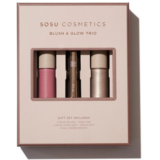 SOSU Cosmetics - Gift set of decorative cosmetics Blush & Glow Trio
