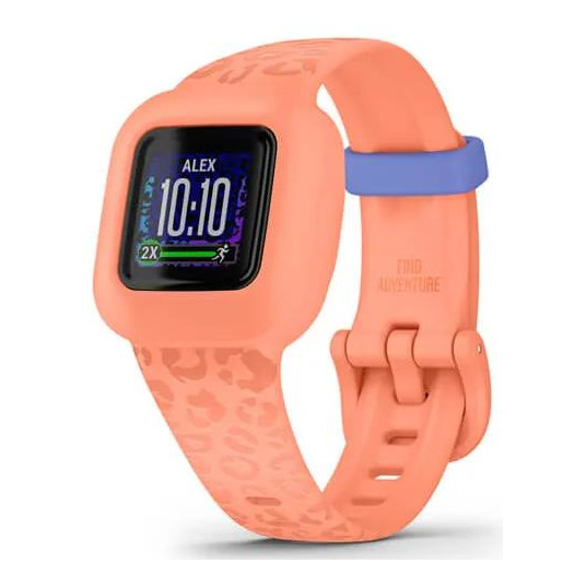 Viedais pulkstenis Garmin vivofit jr. 3 Kids Peach Leopard 010-02441-04