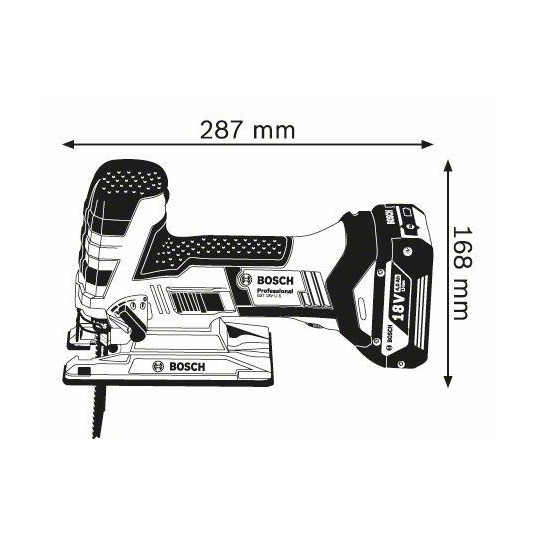 Bosch GST 18 V-LI S elektriskais atjautības zāģis 2,4 kg