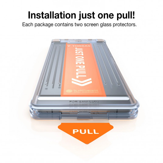 Protective screen glass TORRAS GlassGo Tempered Screen Protector (2 Pack) for Samsung S25 Plus