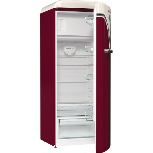 Gorenje Retro Refrigerator | OBRB615DR | Energy efficiency class D | Free standing | Larder | Height 152.5 cm | Fridge net capacity 225 L | Freezer net capacity 22 L | 38 dB | Red