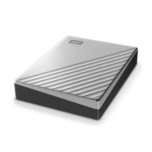 "2,5"" WD My Passport Ultra Mac 4TB Silver USB-C/USB3.0 HDD 6,4cm 2,5Zoll Metal finish RTL portable extern"