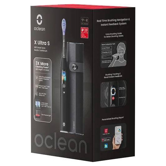 Elektriskā zobu birste Oclean X Ultra S, melna