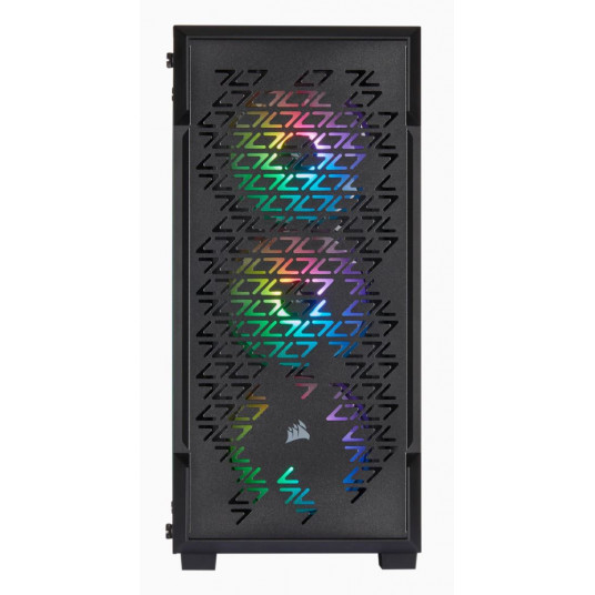 Corsair Airflow Tempered Glass Mid-Tower Smart Case iCUE 220T RGB Side window,  Mid-Tower, Black, Power supply included No, Steel, Tempered Glass