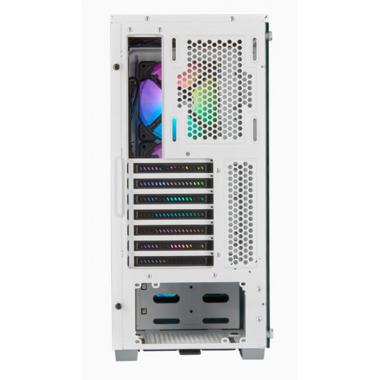 Corsair Airflow Tempered Glass Mid-Tower Smart Case iCUE 220T RGB Side window,  Mid-Tower, White, Power supply included No, Steel, Tempered Glass