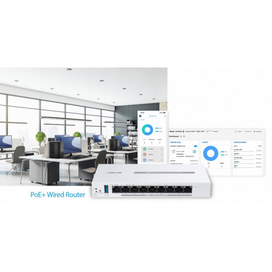 ASUS EBG19 maršrutētājs VPN PoE+ 9 porti