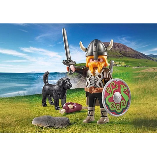 Viking with Guard Dog