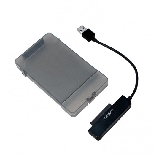 "LogiLink AU0037 Speicherlaufwerksgehäuse 2.5 Zoll HDD / SSD-Gehäuse Grau"