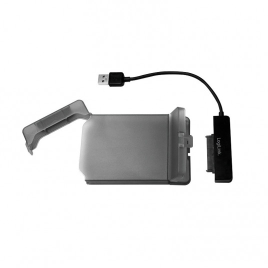 "LogiLink AU0037 Speicherlaufwerksgehäuse 2.5 Zoll HDD / SSD-Gehäuse Grau"