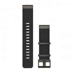 QuickFit 22 Watch Bands, Jacquard-weave nylon strap  Heathered black