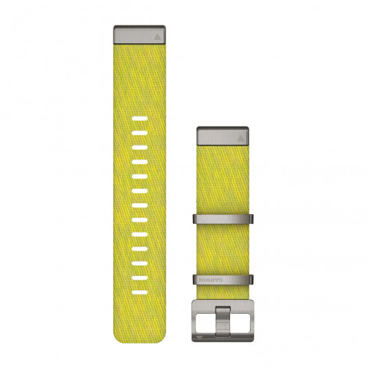 QuickFit 22 Watch Bands, Jacquard-weave nylon strap  Yellow/Green