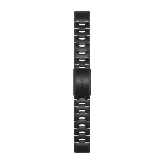 QuickFit 22 Watch Bands, Vented titanium bracelet, Carbon grey DLC coating
