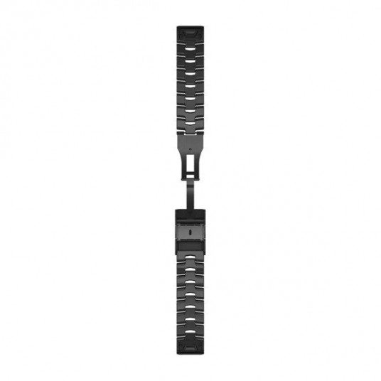 QuickFit 22 Watch Bands, Vented titanium bracelet, Carbon grey DLC coating