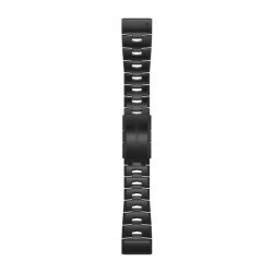 QuickFit 26 Watch Bands, Vented titanium bracelet, carbon grey DLC coating