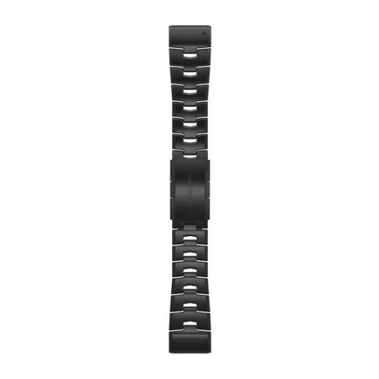 QuickFit 26 Watch Bands, Vented titanium bracelet, carbon grey DLC coating
