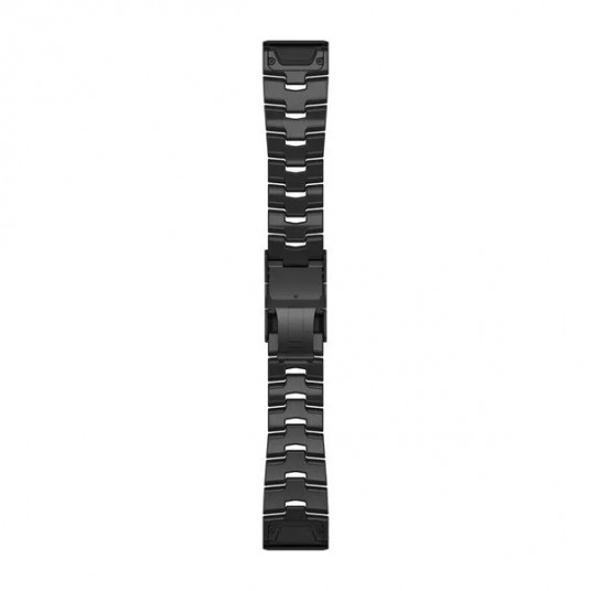 QuickFit 26 Watch Bands, Vented titanium bracelet, carbon grey DLC coating