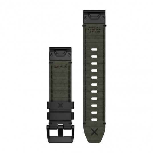  QuickFit 22 Watch Bands, Genuine Horween leather strap Black