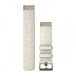 QuickFit 20 Watch Bands, Cream heathered nylon, soft gold hardware