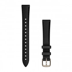 Lily 2 Bands (14 mm), Black leather, cream gold hardware