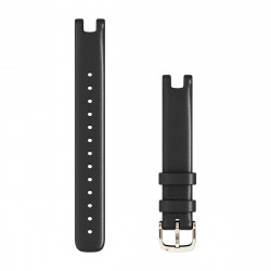 Lily Bands (14 mm), Black italian leather, cream gold hardware