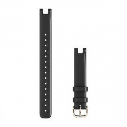 Lily Bands (14 mm), Black italian leather, cream gold hardware (Large)