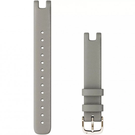 Lily Bands (14 mm), Braloba grey leather, cream gold hardware