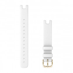 Lily Bands (14 mm), White leather, cream gold hardware