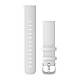 Quick Release Bands (18 mm), White Leather with Silver Hardware