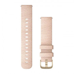 Quick Release Bands (20 mm), Blush pink woven nylon, light gold hardware