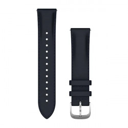 Quick Release Bands (20 mm), Navy italian leather, silver hardware
