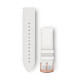 Quick Release Bands (20 mm), White italian leather, 18K rose gold PVD hardware