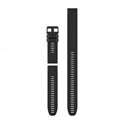 QuickFit 26 Dive Watch bands, Black silicone (3-piece Dive Set)