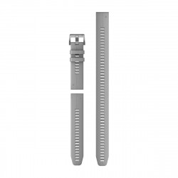 QuickFit 22 Dive Watch bands, Powder grey silicone (3-piece Dive Set)