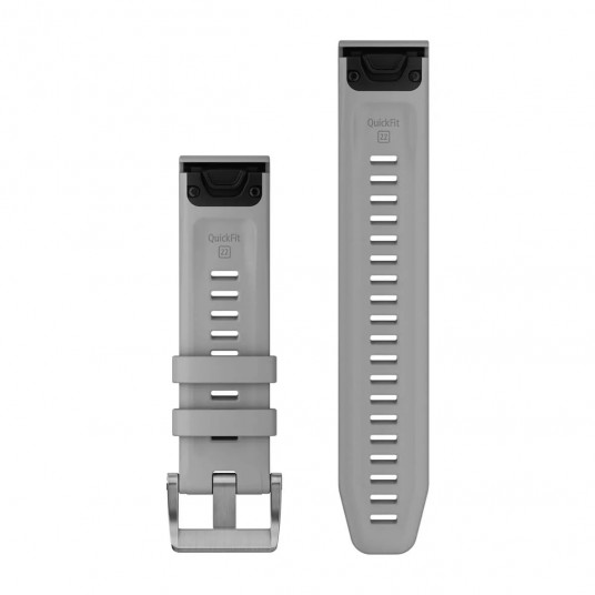 QuickFit 22 Dive Watch bands, Powder grey silicone (3-piece Dive Set)