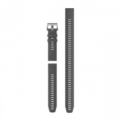 QuickFit 22 Dive Watch bands, Slate grey silicone (3-piece Dive Set)