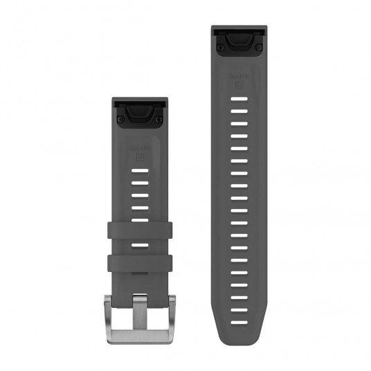 QuickFit 22 Dive Watch bands, Slate grey silicone (3-piece Dive Set)
