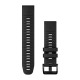 Quickfit 22 mm Watch bands, Black Silicone
